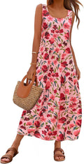 Stylish MEROKEETY Women's Casual Maxi Sundress for Summer Fun