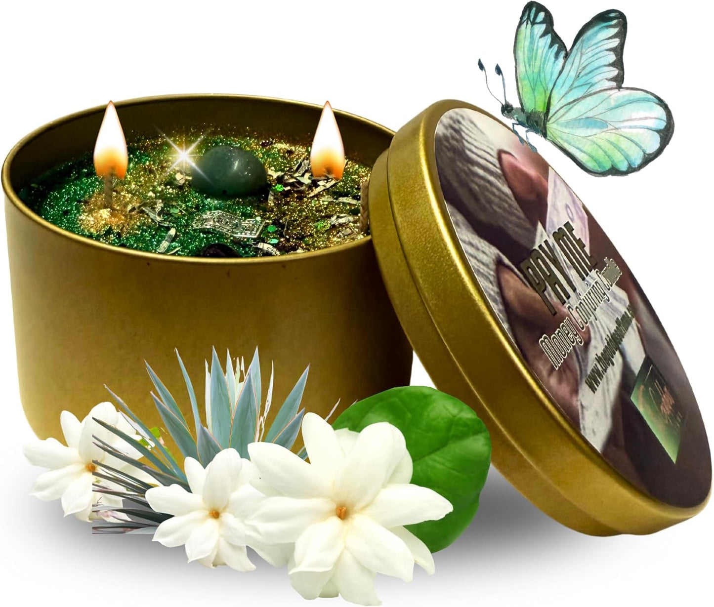 Pay Me Magickal Money Spell Candle for Prosperity and Wealth
