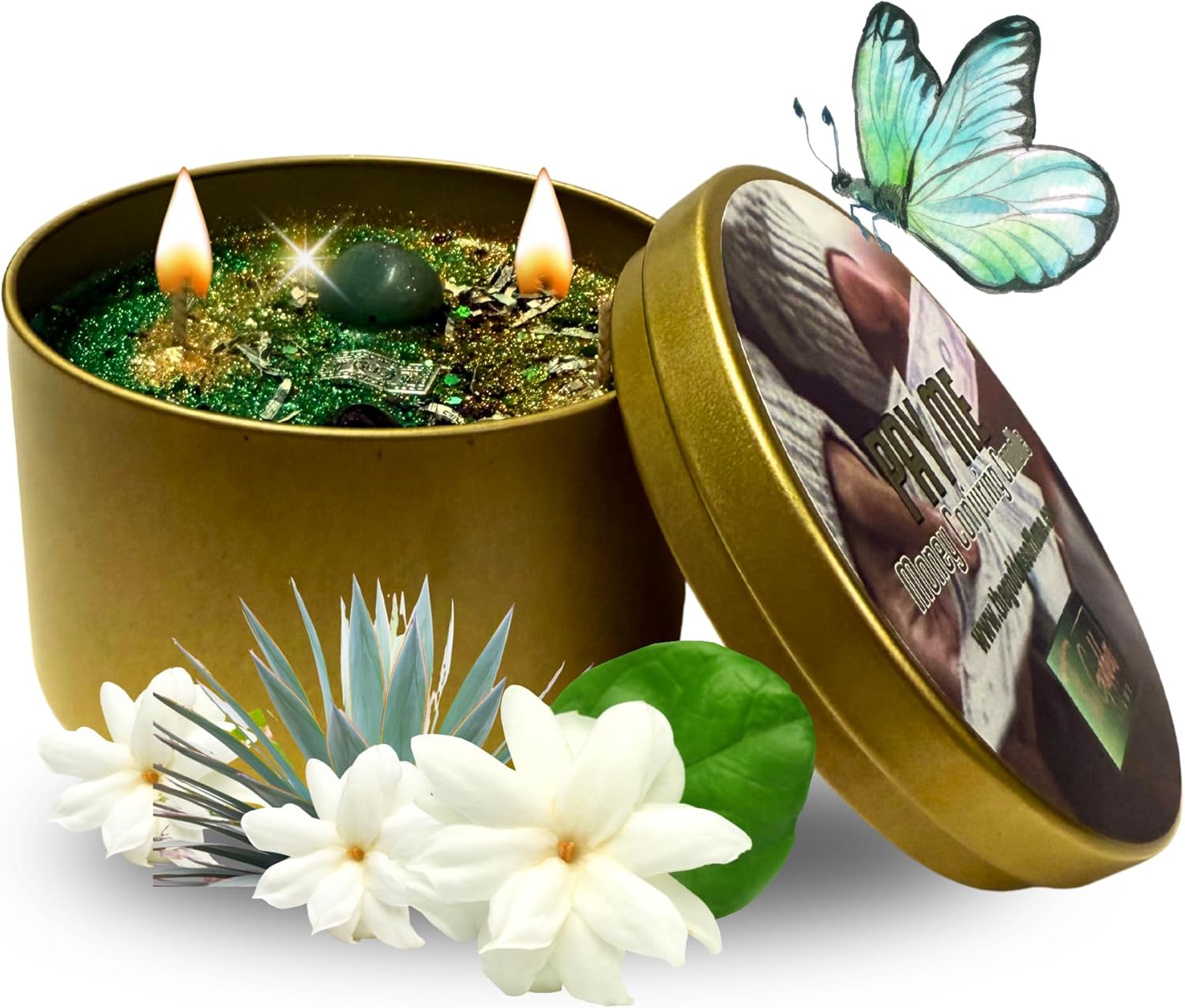 Pay Me Magickal Money Spell Candle for Prosperity and Wealth