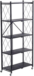Storage Shelves 5-Shelf Foldable Metal Shelving Unit - Heavy Duty on