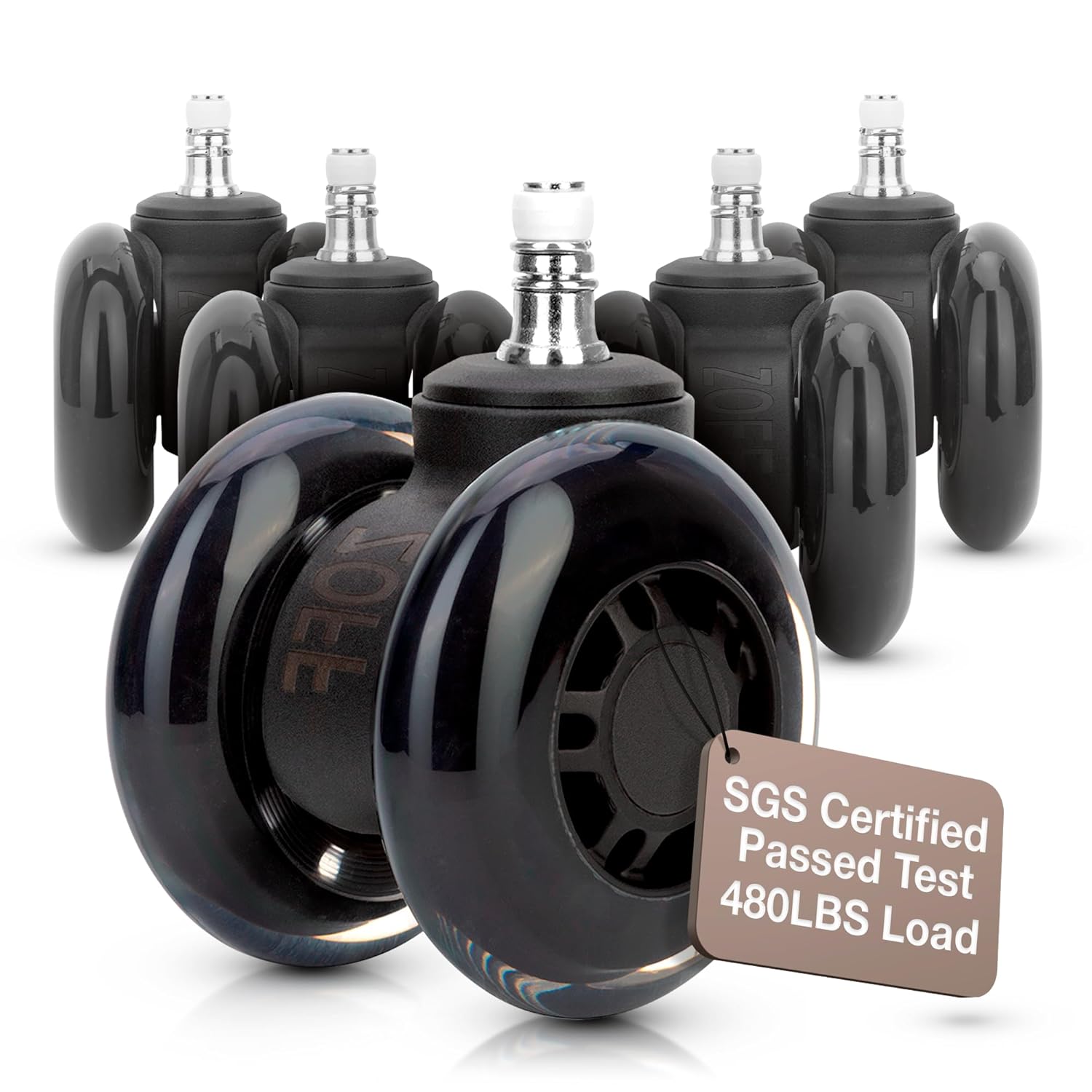 Smooth & Quiet Rolling Double Rollerblade Chair Wheels