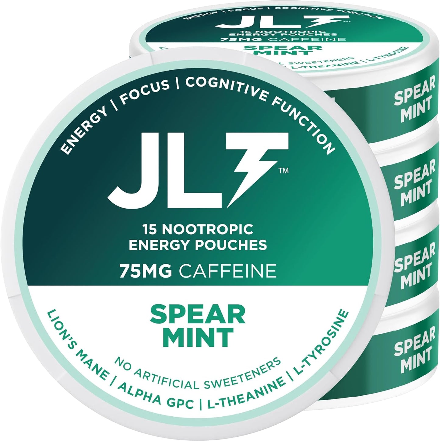 JLT 75 mg Caffeine Nootropic Pouches for Energy and Focus