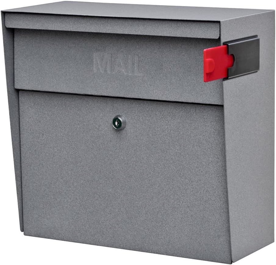 Mail Boss Metro Locking Security Wall Mount Mailbox for Safety