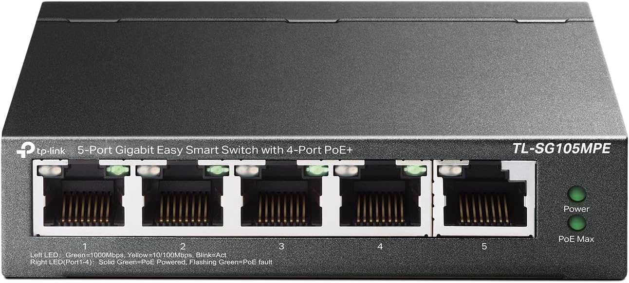 TP-Link TL-SG105MPE Easy Smart Managed 5 Port PoE Switch