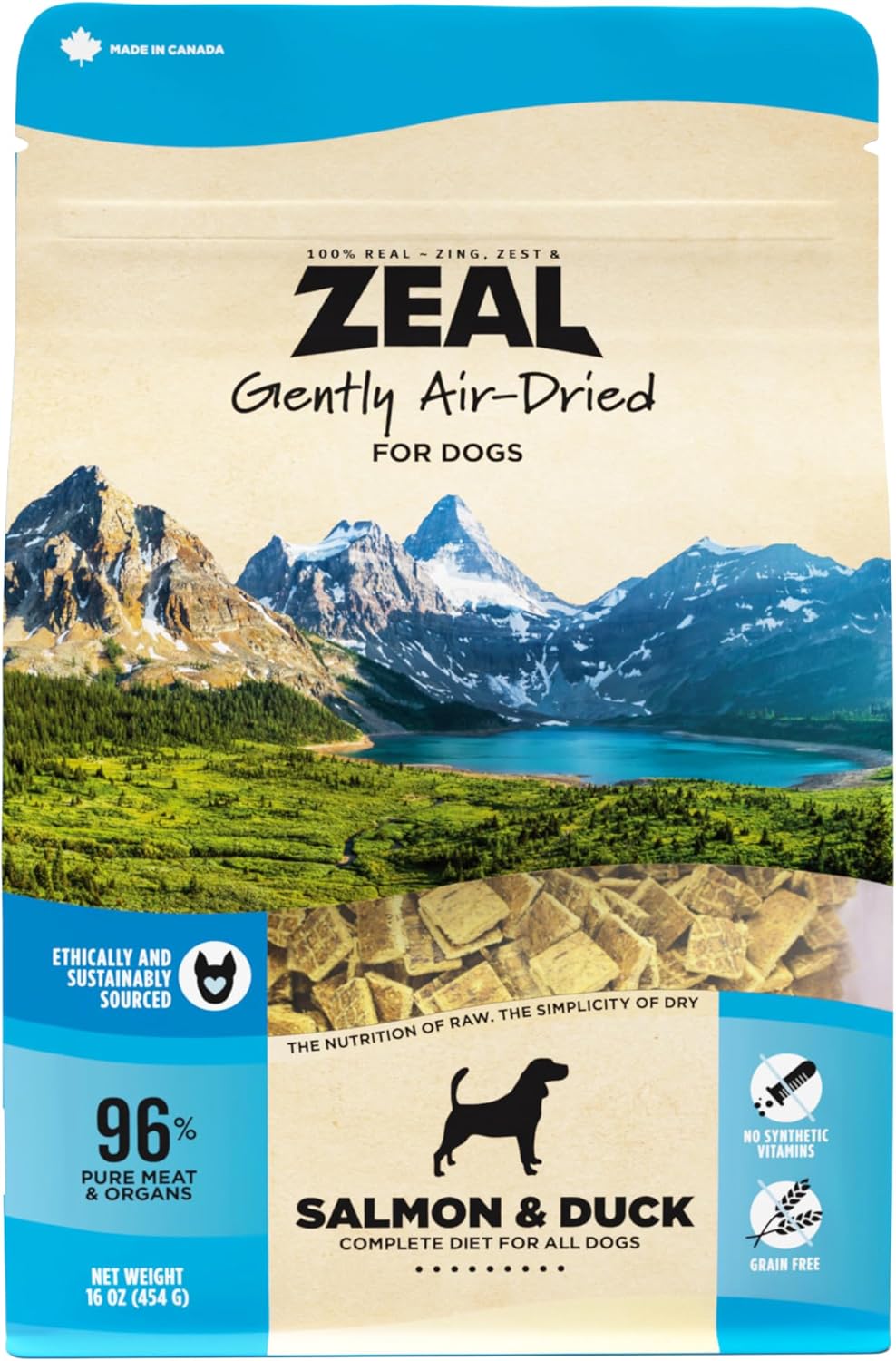 ZEAL Canada Air-Dried Salmon & Duck Recipe for Dogs - Grain Free