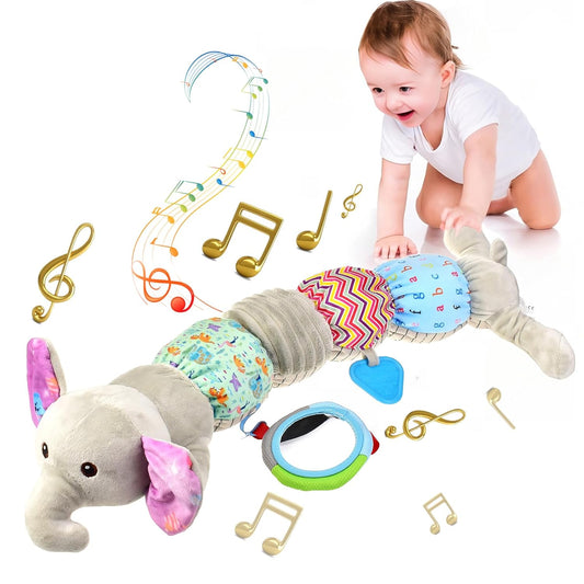 Musical Caterpillar Toy for 0-12 Months, Perfect Tummy Time Companion