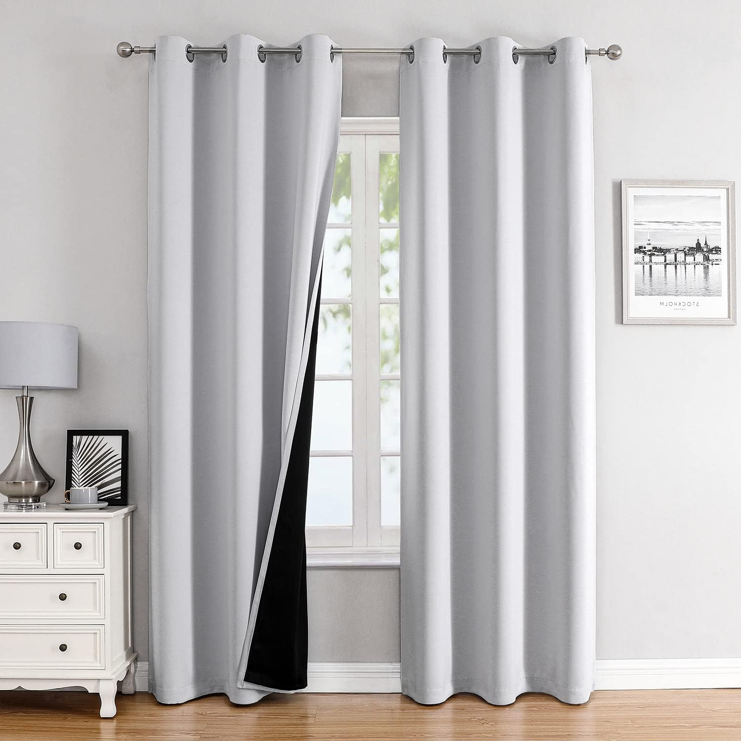 100% Blackout Curtains for Bedroom by ChrisDowa - 72 inch Long