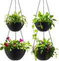 Hanging Planters for Indoor Outdoor Plants 8/10 in - 4 Pack Stylish