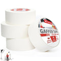 White Gaffers Tape 2 in x 30 yd (4-Pack) - Residue-Free Matte Cloth