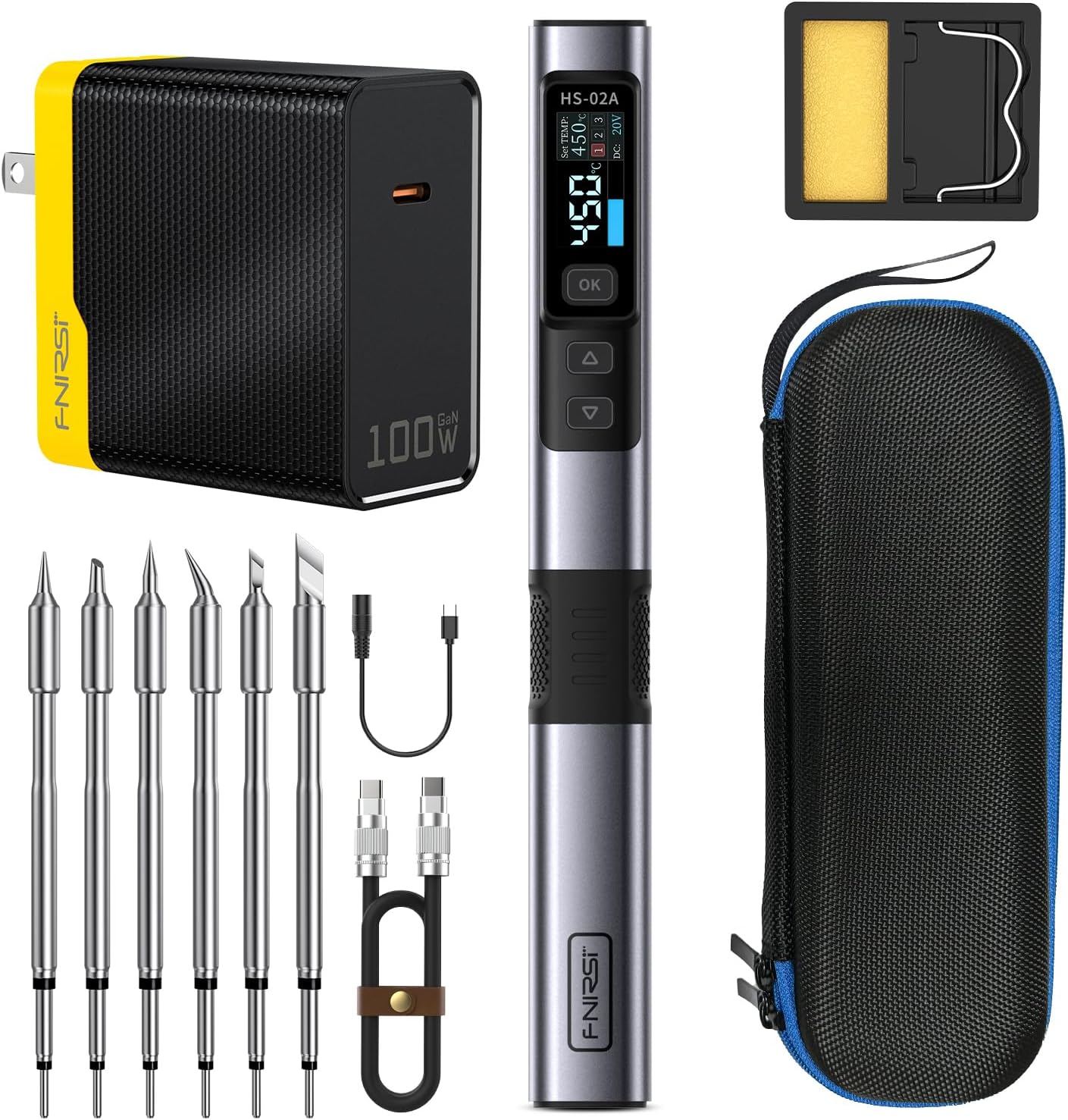 FNIRSI HS-02A 100W Portable Corded Soldering Iron Kit Review