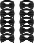 Adam Young Men's Pre-Tied Satin Bow Tie Large - Classic Formal Style