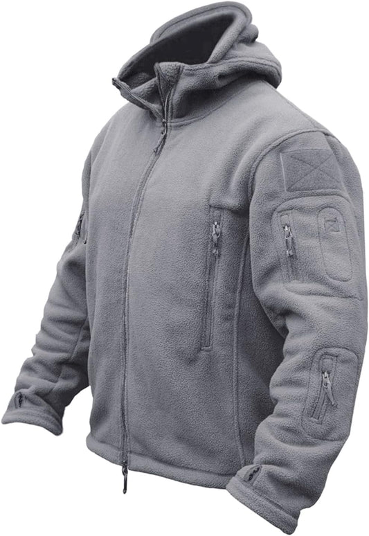 CRYSULLY Men's Military Tactical Sport Warm Fleece Jacket Coats