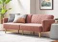 mopio 76.8 in Futon Sofa Bed - Compact Mid Century Sleeper