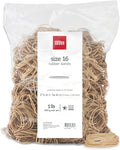 Strong & Flexible #16 Rubber Bands, 2.5x0.06, Crepe, 1lb Bag