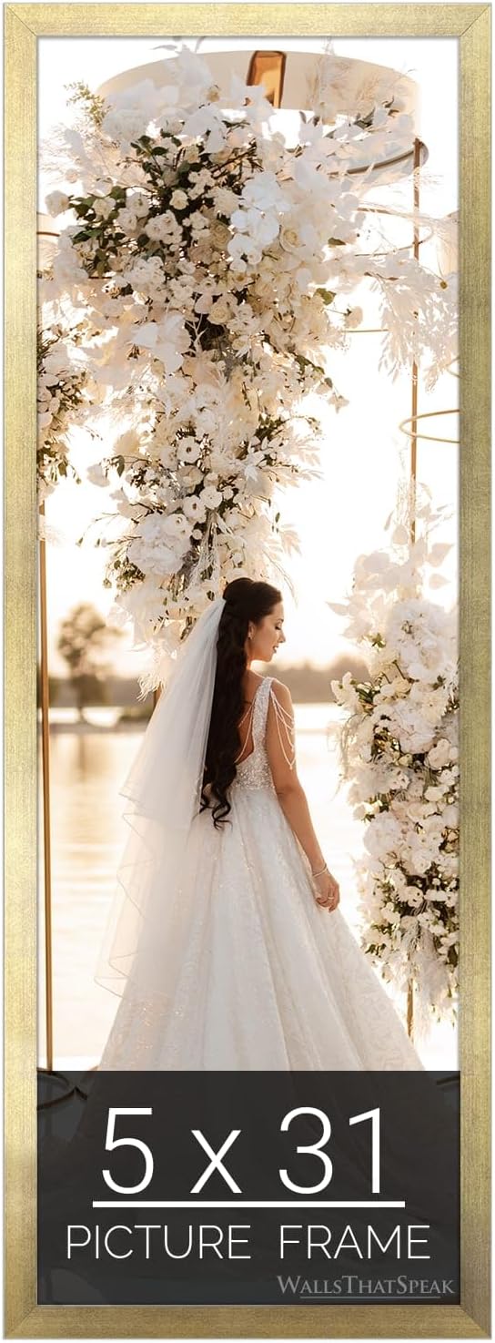 5x31 Gold Picture Frame for Puzzles Posters Photos Artwork