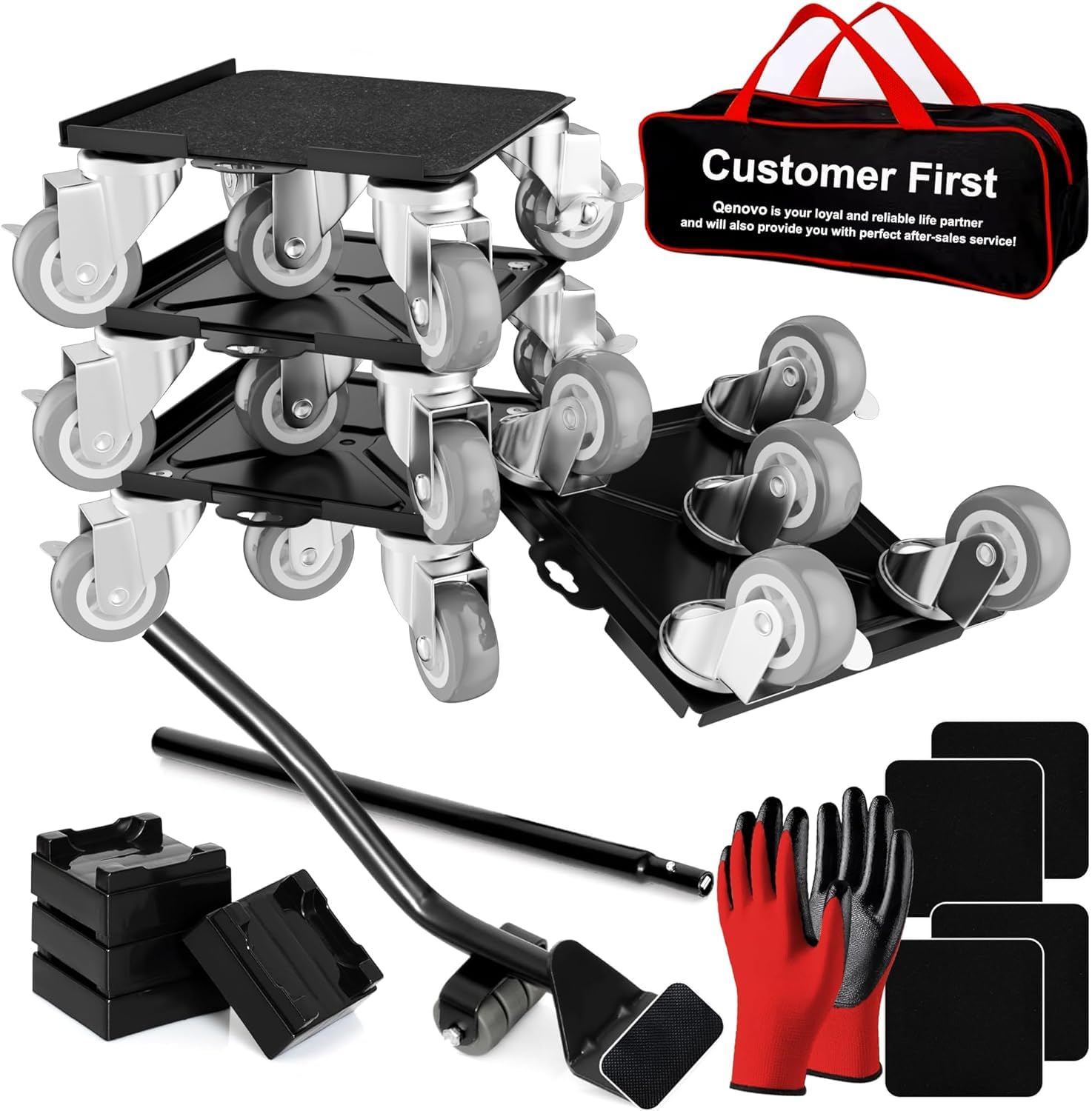 Furniture Dolly with 5 Wheels for Easy Moving and Heavy Loads