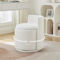 Velvet Vanity Chair with Storage, 360 Swivel Makeup Chair - Compact