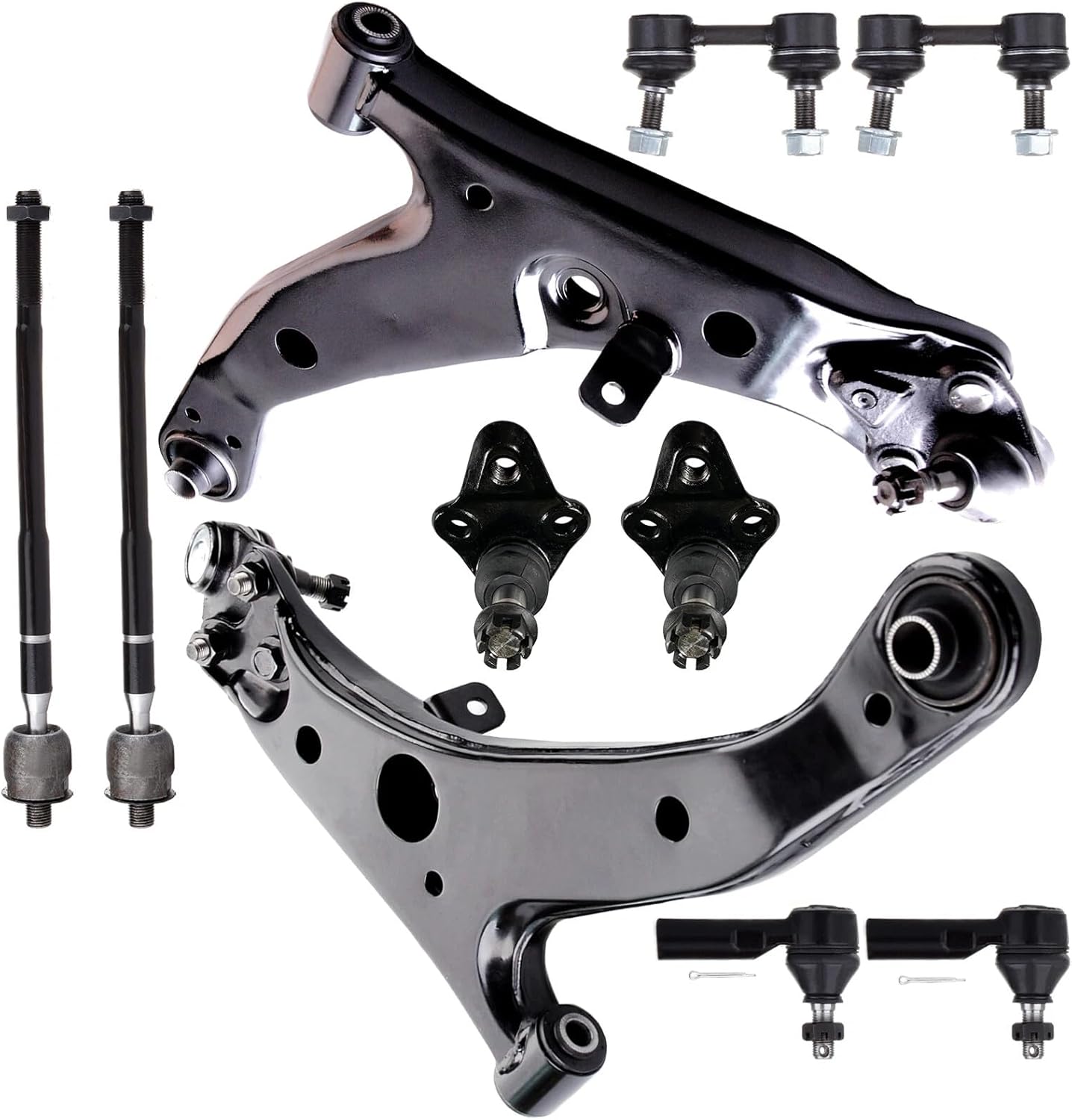 10pc Front Lower Control Arm Ball Joint Steering Kit for Corolla