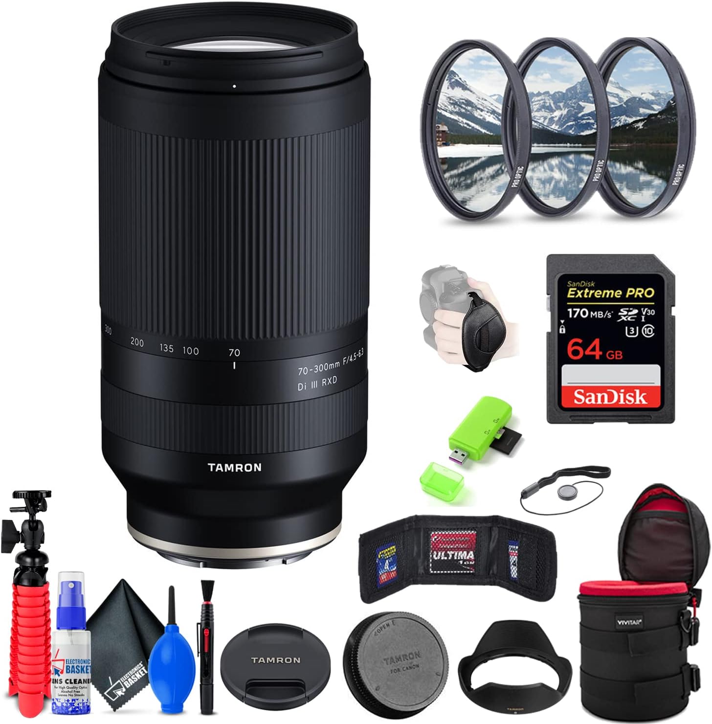 Tamron 70-300mm f/4.5-6.3 Di III RXD Lens for Sony E Cameras