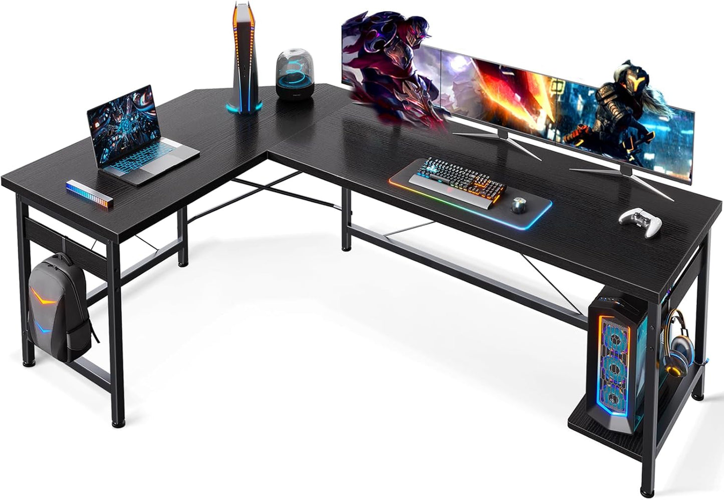 Coleshome 66 L Shaped Gaming Desk - Ultimate Gaming Hub