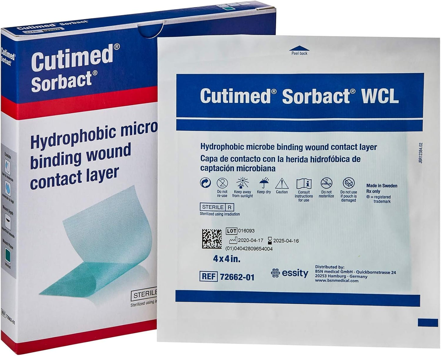Cutimed Sorbact Wound Contact Layer 4 x 4 for Effective Healing