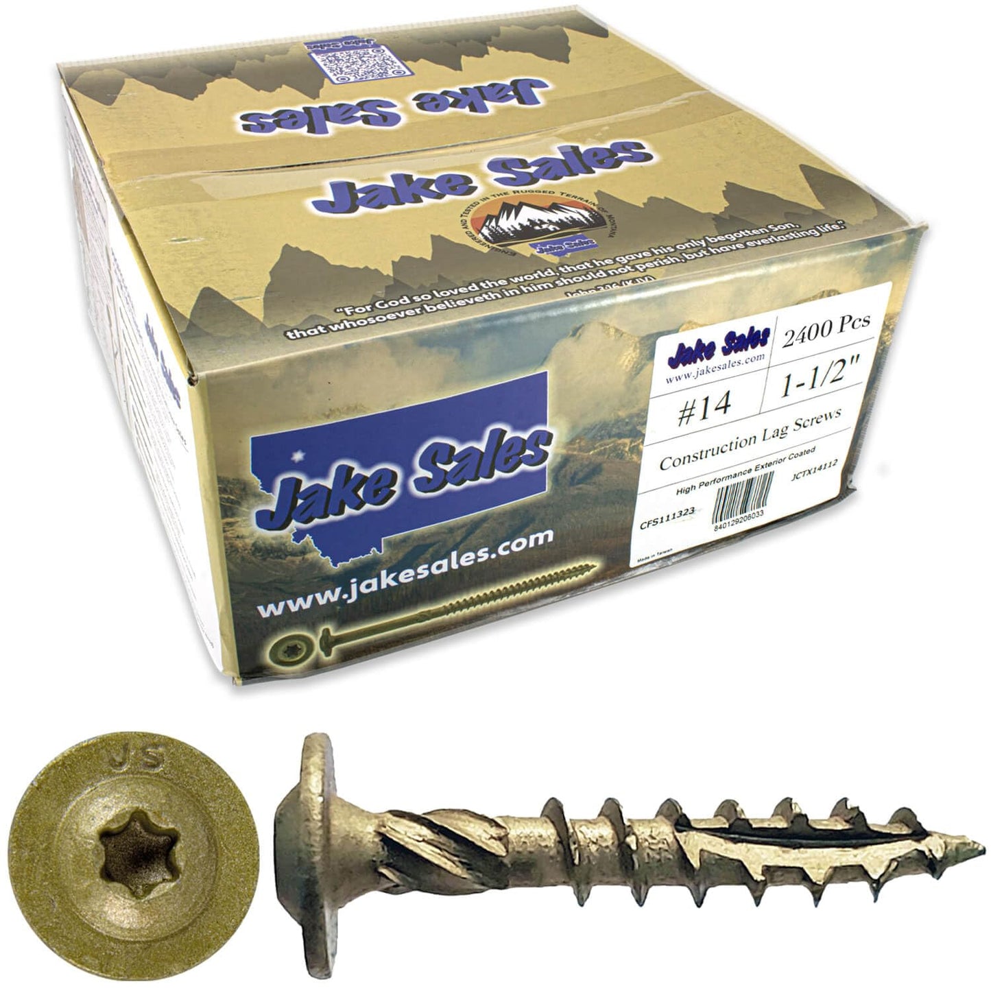 Jake Sales #14 x 1-1/2 in Heavy Duty Structural Lag Screws