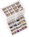 ProCase Earring Holder Organizer Jewelry Box with 8 Drawers - Clear