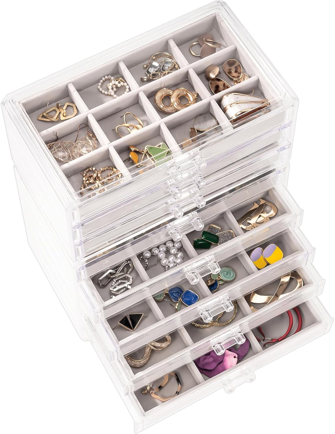 ProCase Earring Holder Organizer Jewelry Box with 8 Drawers