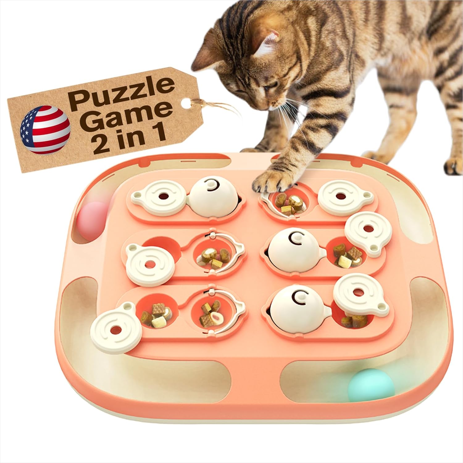 Interactive Cat Puzzle Toy for Indoor Cats - Fun & Engaging