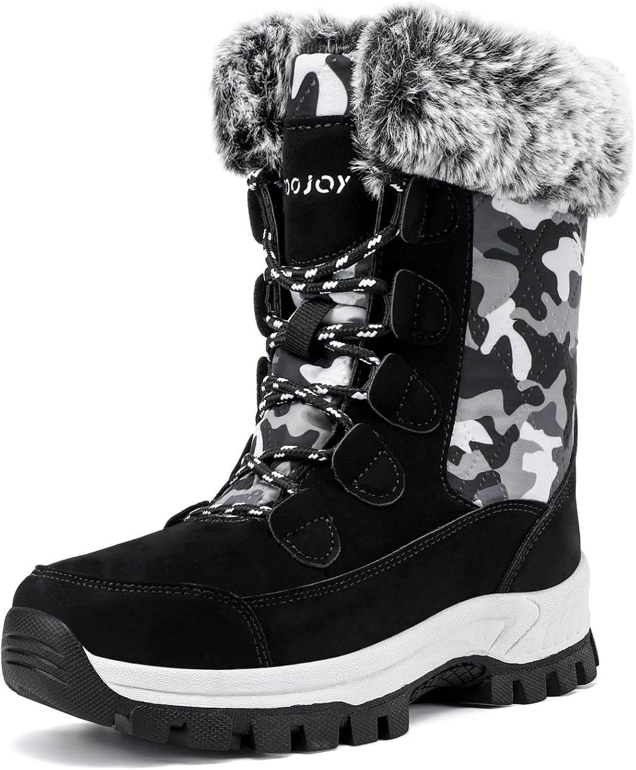 COOJOY Womens Winter Snow Boots Waterproof Comfortable Hiking Booties