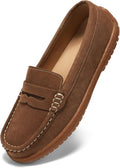 BEAUSEEN Women's Penny Loafers Slip-On - Lightweight Suede Comfort