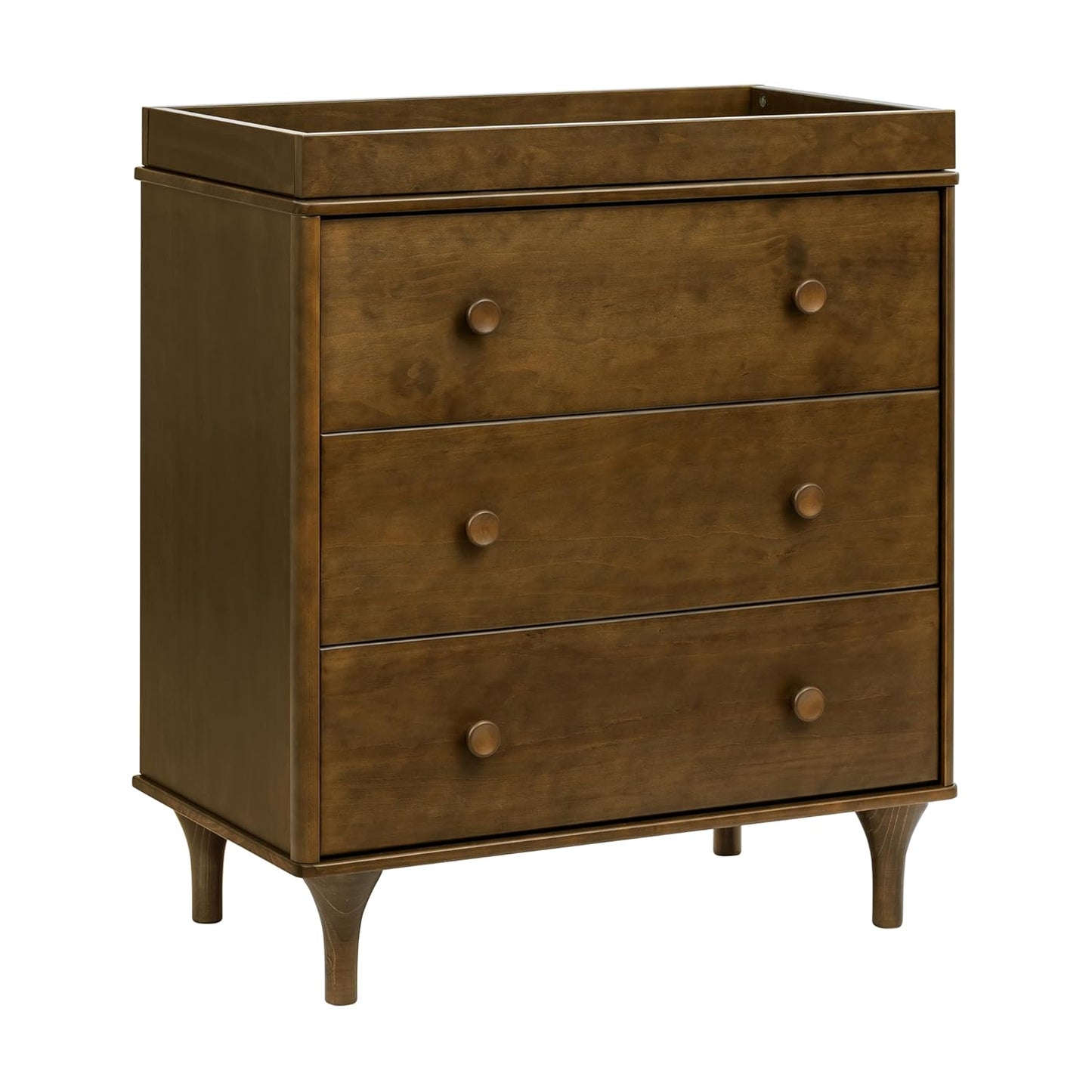 Lolly 3-Drawer Changer Dresser with Removable Tray in Walnut