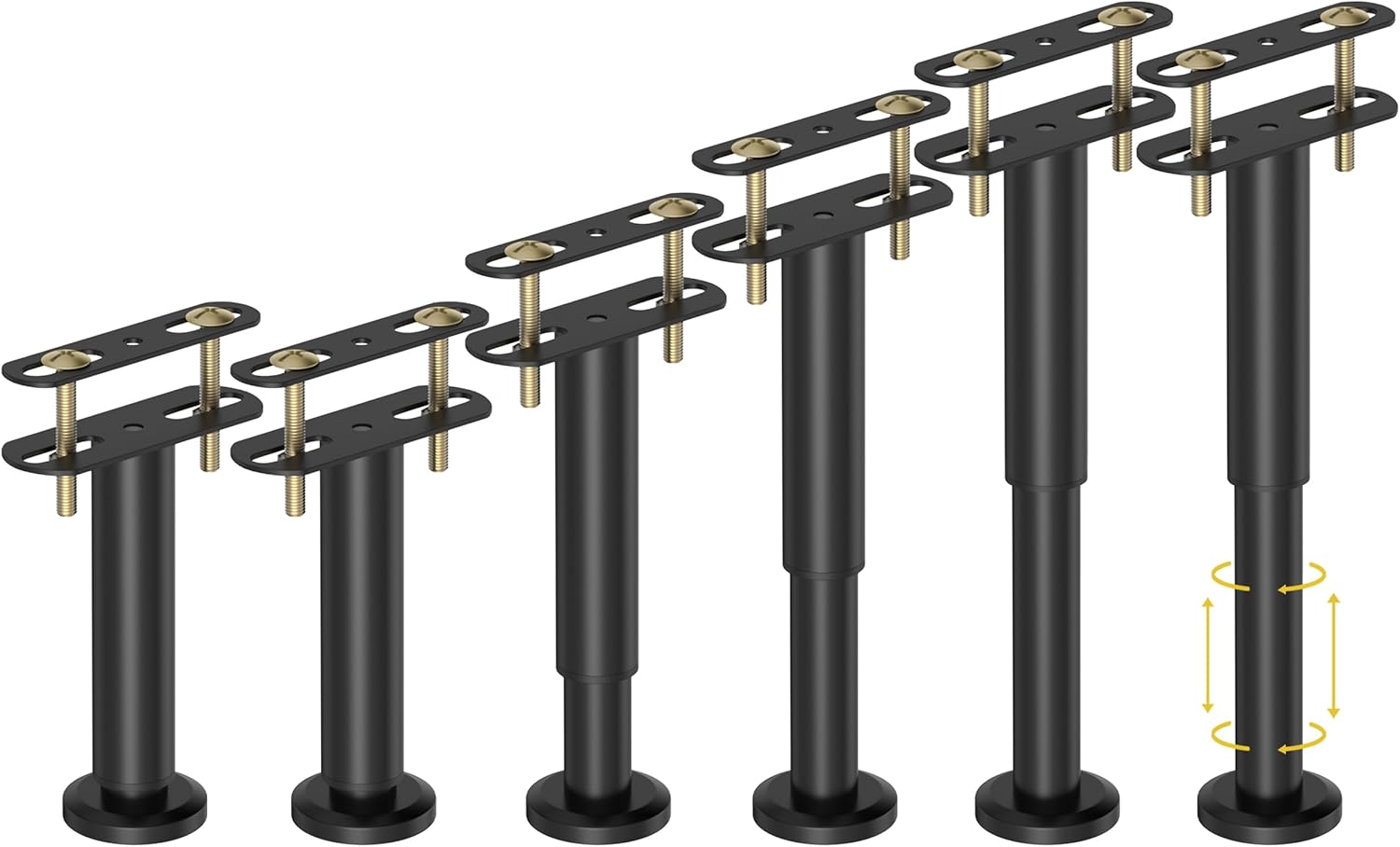 Adjustable Height Bed Support Legs for Bed Frame and Slats