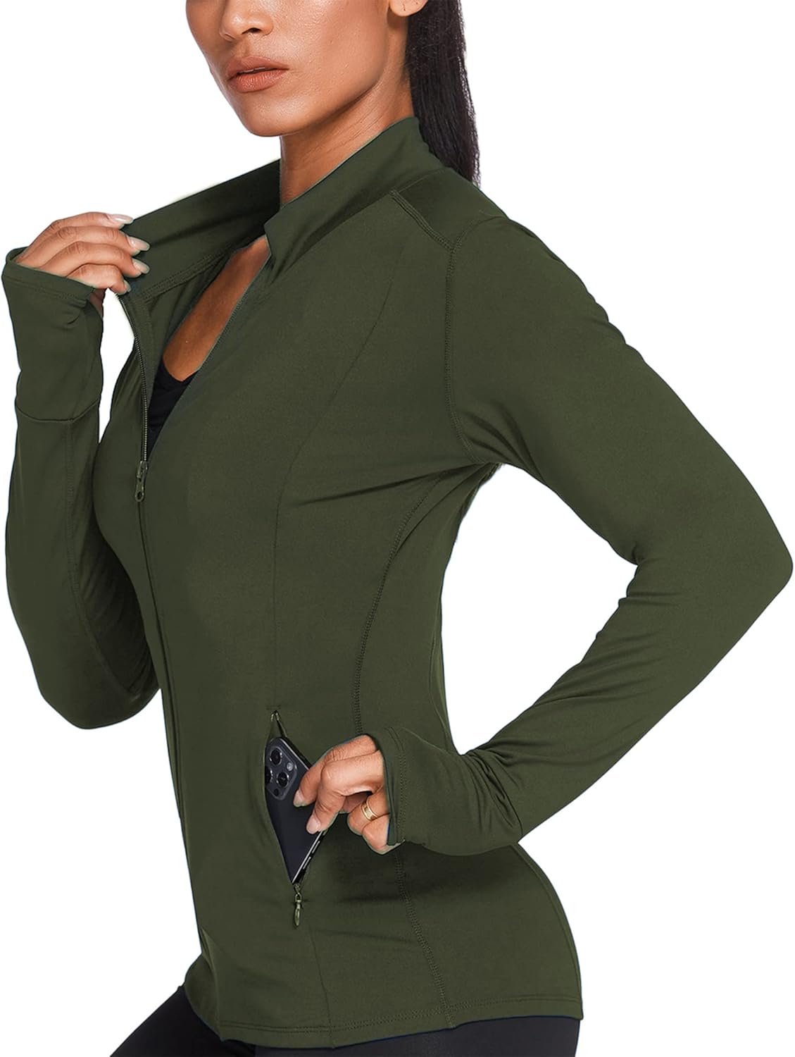 Breathable Women's Track Jacket for Running and Workout Tops