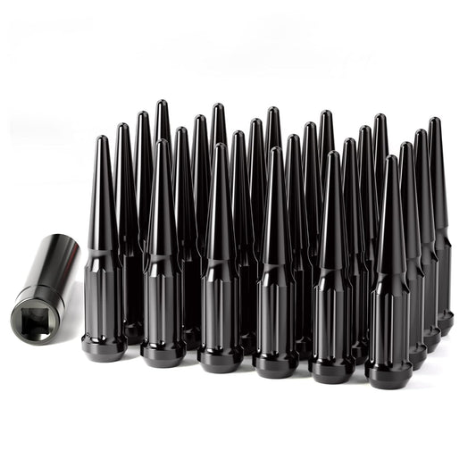 M14x1.5 Spike Lug Nuts Set of 24 for Chevy Dodge Ford Trucks