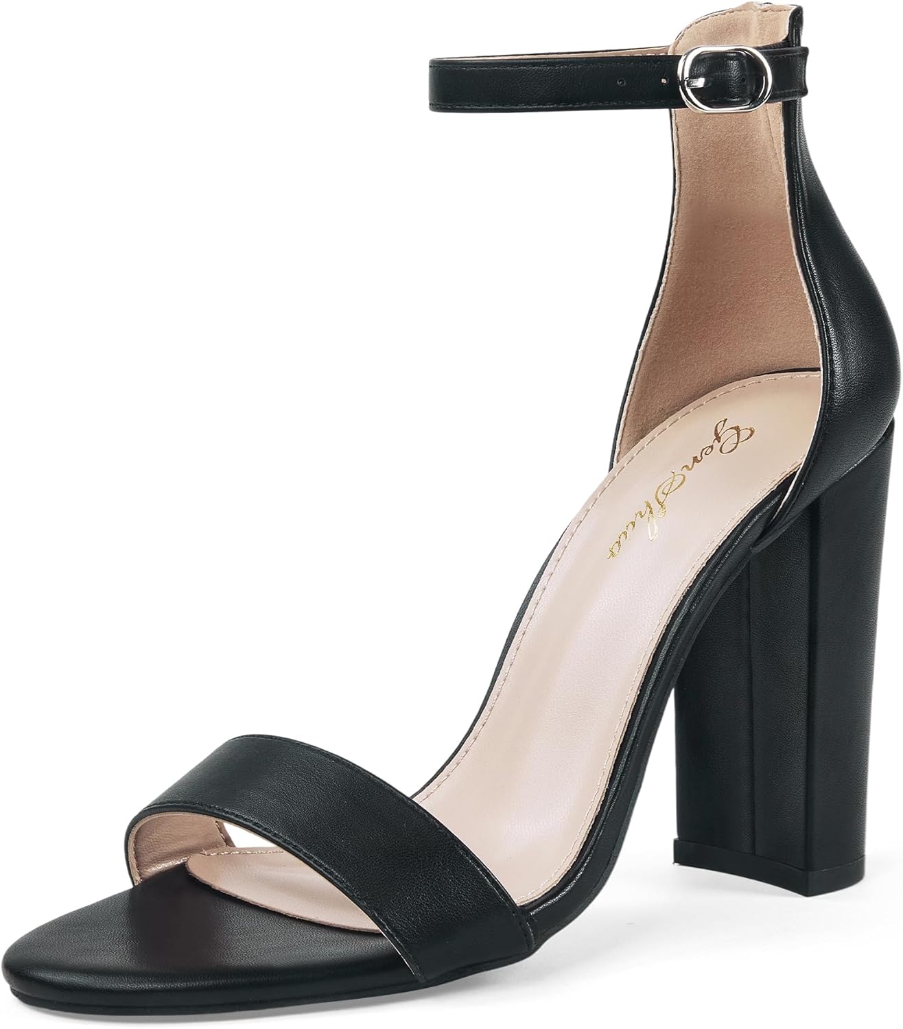 GENSHUO Women's 4-Inch Chunky High Heel Sandals for Any Occasion