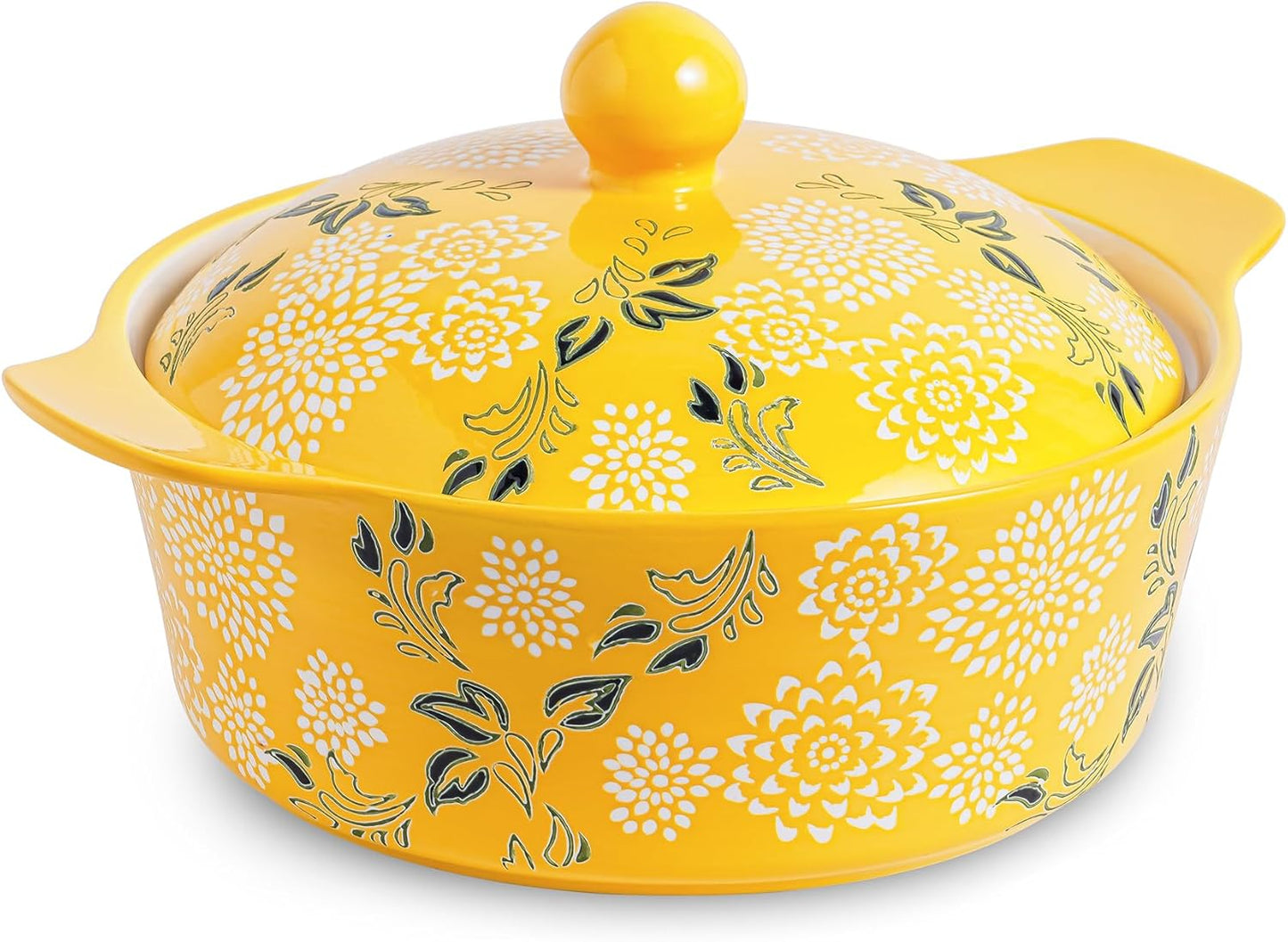 Wisenvoy Casserole Dish With Lid - Durable Ceramic Baking Dish