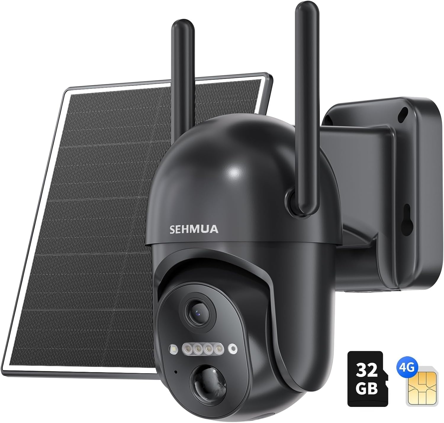 SEHMUA Solar Security Camera: 2K Color Night Vision