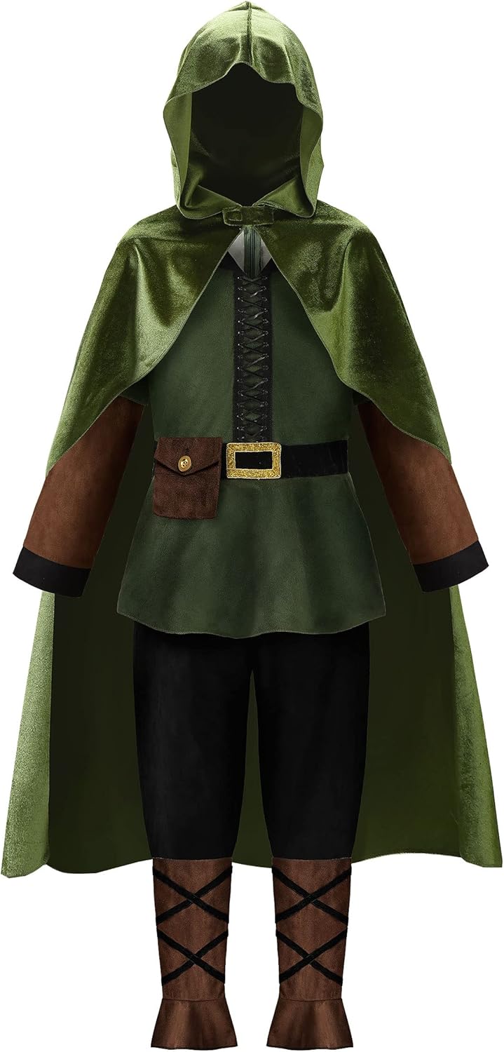 ReliBeauty Kids Archer Costume for Boys and Girls with Cape