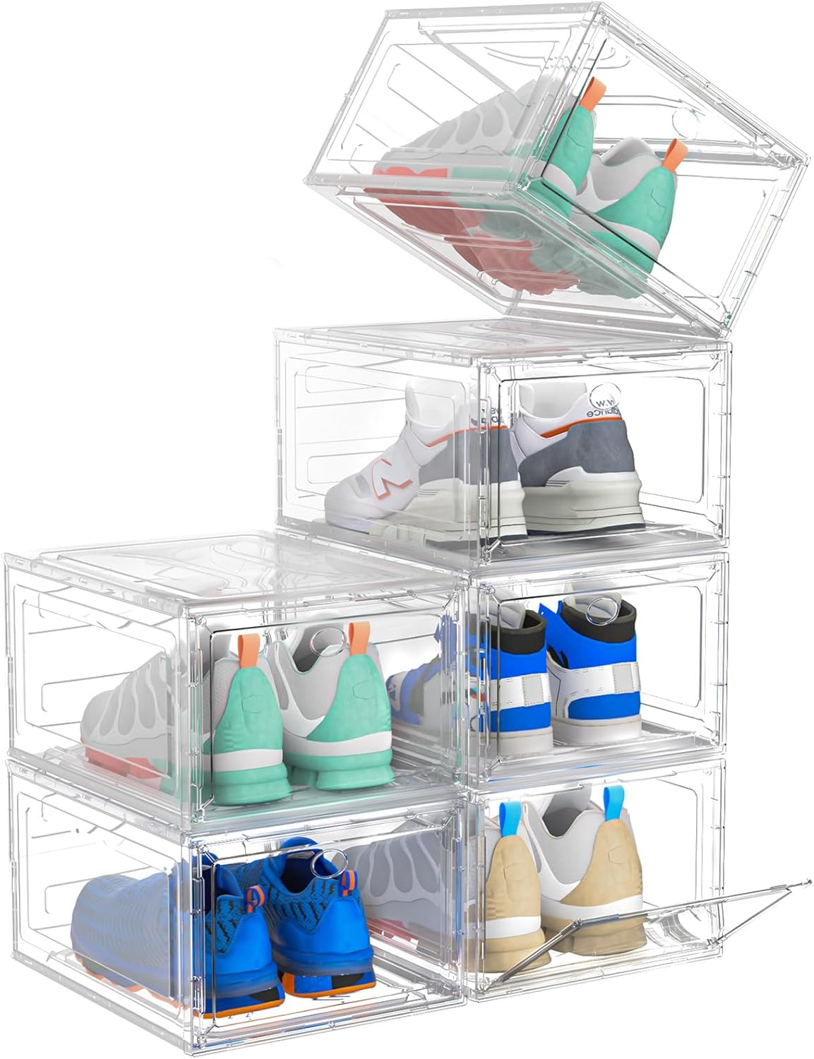 Upgrade Harder Solid Plastic Shoe Organizer for Neat Storage