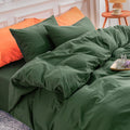 NEXHOME PRO Duvet Cover Set Oversized Queen 98x98 - Linen Feel Bedding