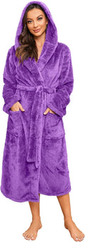 HEARTNICE Women's Cozy Hooded Fleece Robe for All-Day Comfort