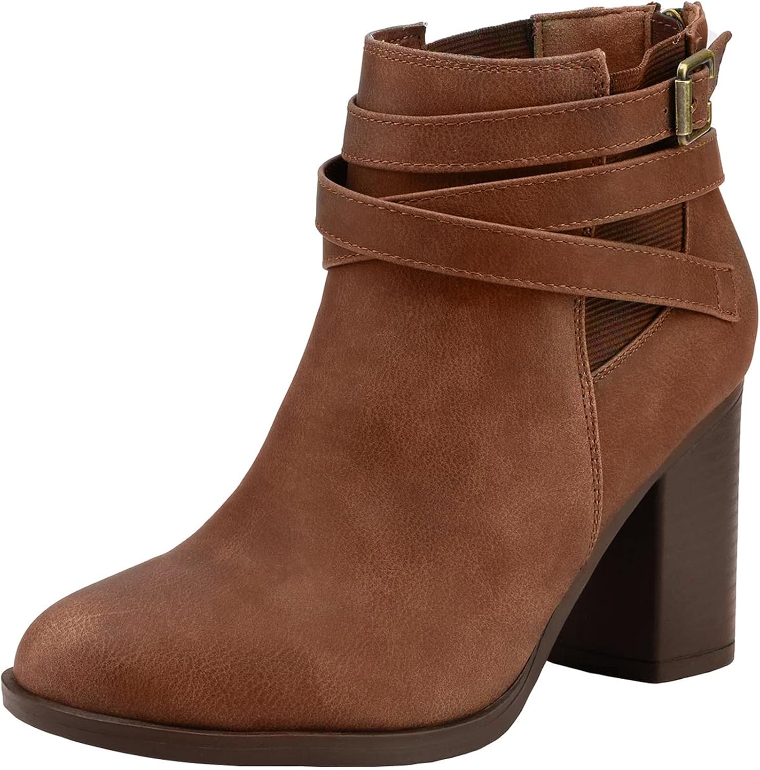 TOETOS Women's Chunky High Heel Ankle Boots for Fall Style