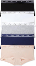 PINK Women's Cotton Logo Boyshort Underwear Multi Pack - Full Coverage