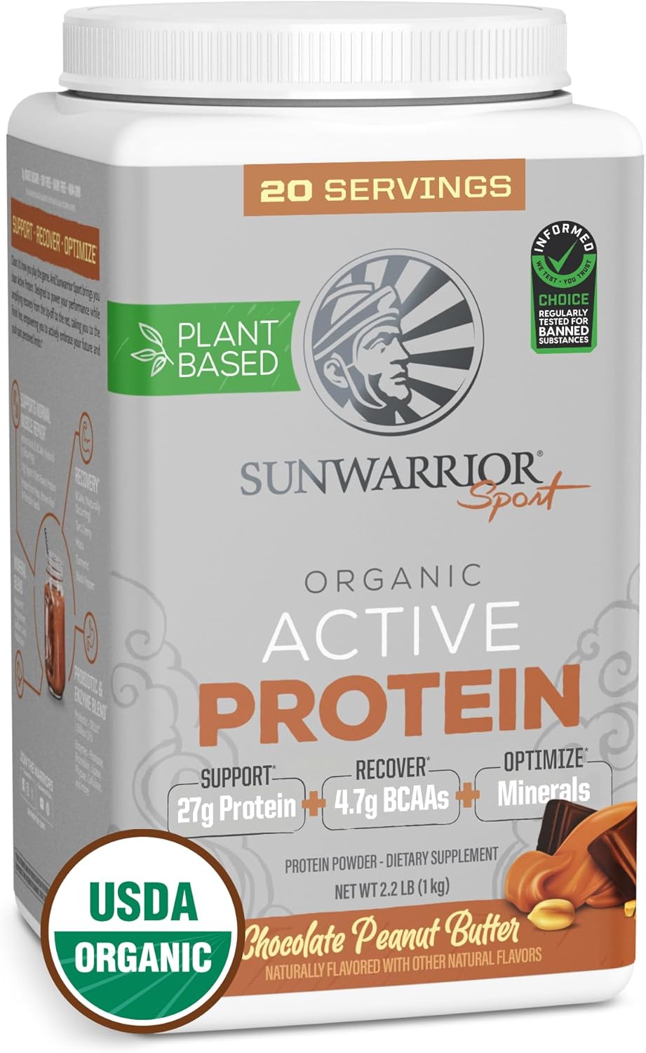 Sunwarrior Organic Plant Based Protein Powder for Recovery