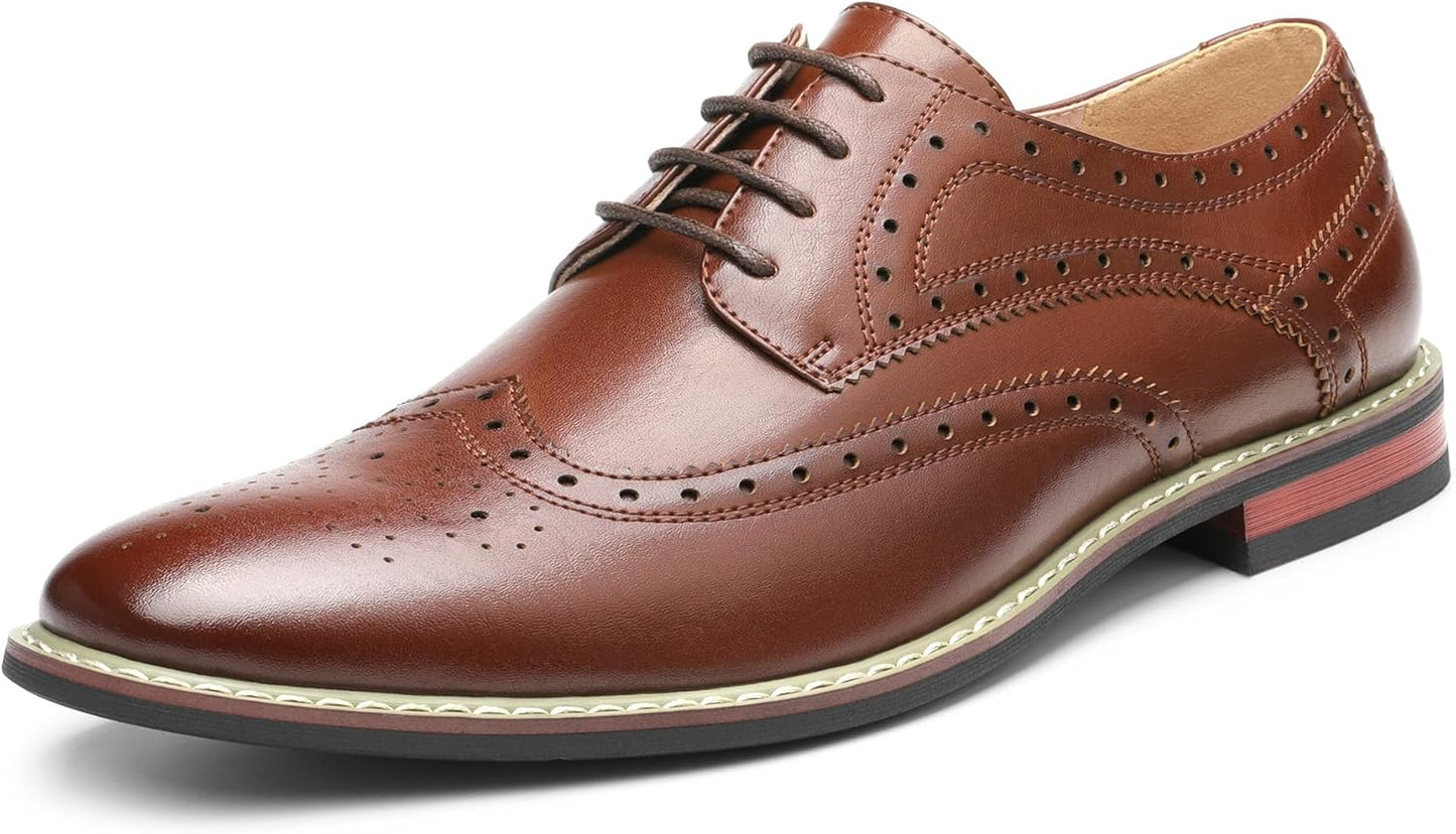 Bruno Marc Prince Men's Classic Modern Oxford Lace Dress Shoes