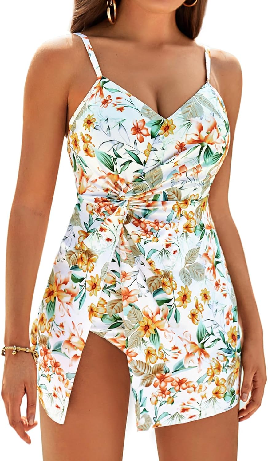 GRACE KARIN Women's One Piece Swim Dress for Beach Fun