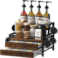 Coffee Syrup Rack Organizer - 4-Tier Countertop Pod & Bottle Stand