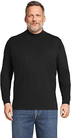 Lands' End Men's Super-T Mock Turtleneck for Ultimate Comfort