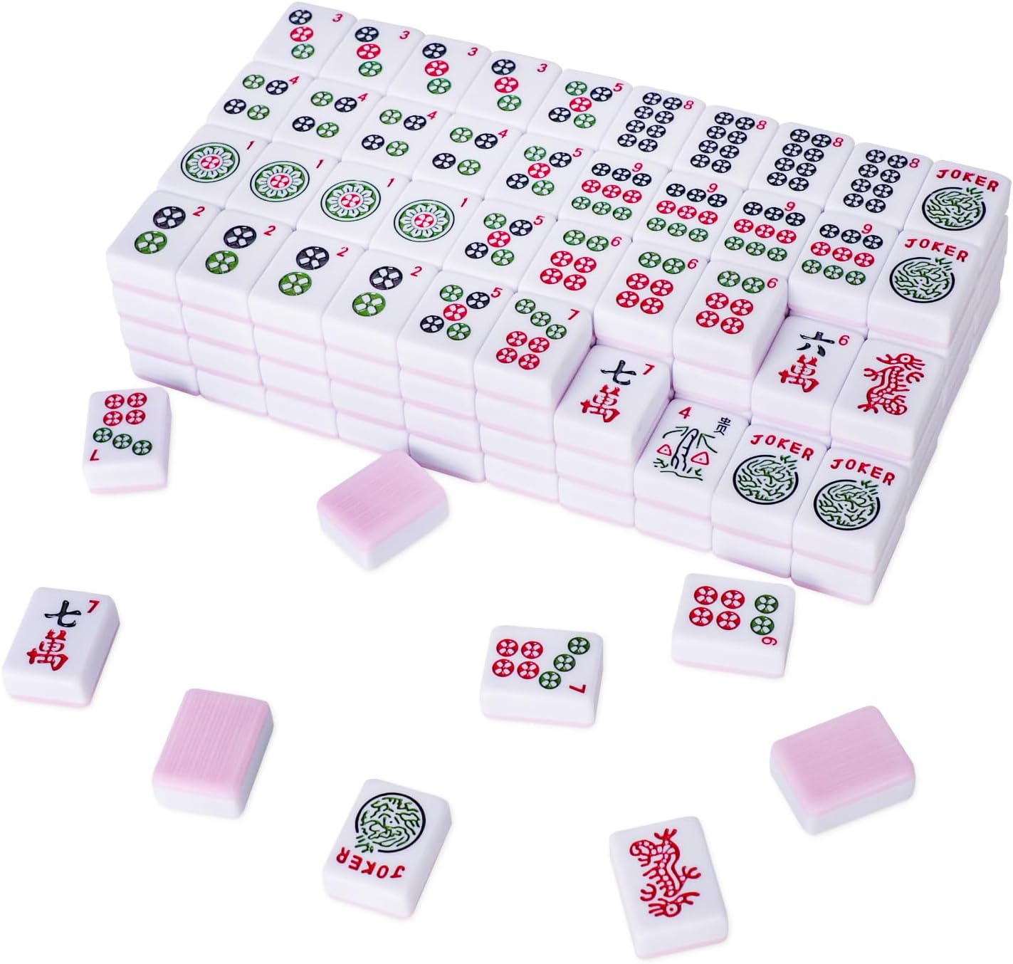 American Mahjong Tile Set by GAME TROVE - 166 Pink Tiles